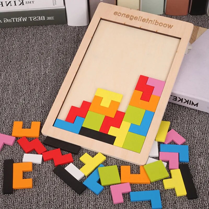 Tetris de Madeira - Brinquedo